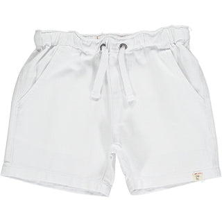 HUGO White Twill Boys Shorts - Lindsey Paige