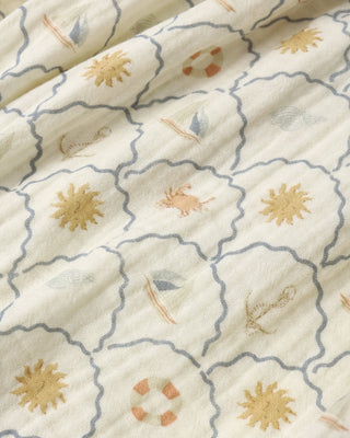 Julia Nautical Smocked Romper – Ruffle Strap Baby Girl Sunsuit - Lindsey Paige