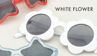 Kids Sunglasses: White Flower - Lindsey Paige