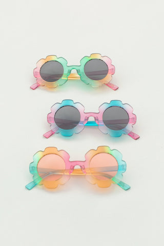 Kids Toddler Flower Sunglasses: Blue - Lindsey Paige