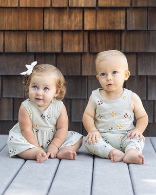 Layla Sleeveless Cotton Babydoll Dress | Floatie Print - Lindsey Paige