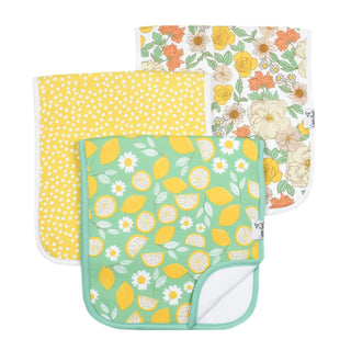 Lemon Burp Cloth Set (3 - Pack) - Lindsey Paige
