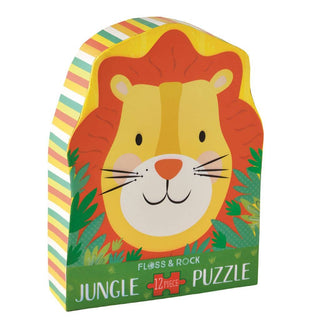 Lion 12pc Shaped Jigsaw with Shaped Box - Lindsey Paige