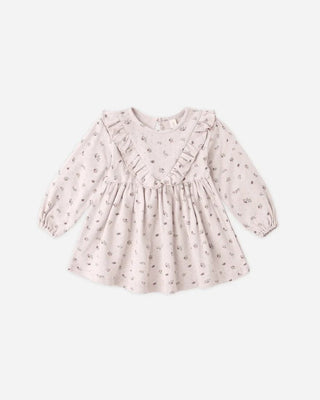 Long Sleeve Ruffle V Dress Heart Ditsy - Lindsey Paige