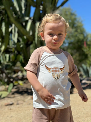 Lucas Baby & Toddler Highland Cow 2 - Piece Jersey Tee and Shorts Set - Lindsey Paige