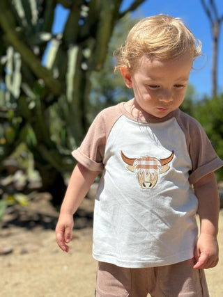 Lucas Baby & Toddler Highland Cow 2 - Piece Jersey Tee and Shorts Set - Lindsey Paige