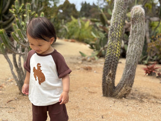 Lucas Cowboy Applique 2 - Piece Tee & Shorts Set - Ultra - Soft Western Summer Outfit - Lindsey Paige