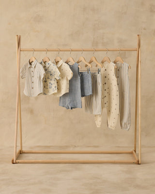 Mavrick Slim - Fit Sleeveless Romper – Marine Gingham - Lindsey Paige