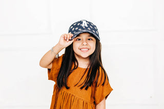 Navy Daisy Does It Baseball Hat: No Letter / Toddler (1Y - 4Y) - Lindsey Paige