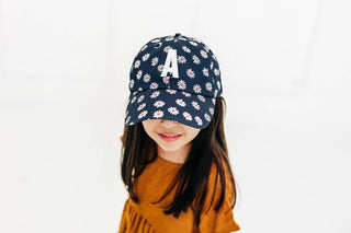 Navy Daisy Does It Baseball Hat: No Letter / Toddler (1Y - 4Y) - Lindsey Paige