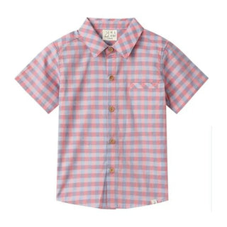 Newport Woven Shirt - Red/Blue Plaid by Me & Henry - Lindsey Paige