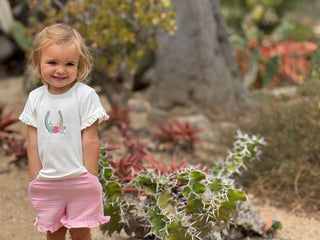 Nina Cowgirl Horseshoe Embroidery 2 - Piece Shorts & Tee Set - Lindsey Paige