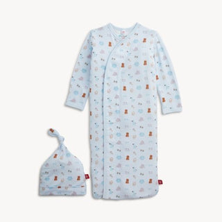 NURSERY NOSTALGIA BLUE MODAL GOWN + HAT SET - Lindsey Paige