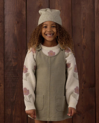 Odette Overall Dress Dark Sage - Lindsey Paige