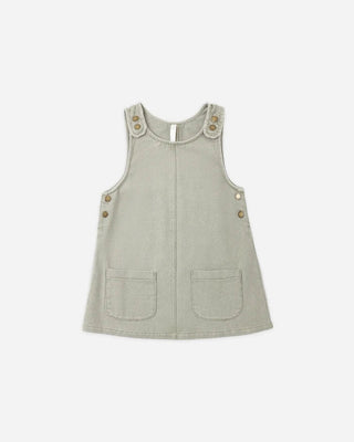 Odette Overall Dress Dark Sage - Lindsey Paige