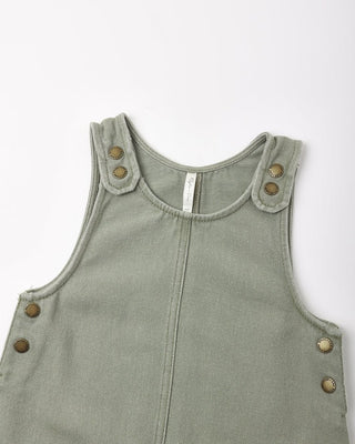 Odette Overall Dress Dark Sage - Lindsey Paige