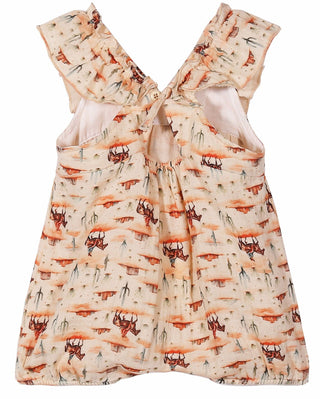 Ottilie Western Ruffle Bubble Romper – 100% Soft Cotton - Lindsey Paige