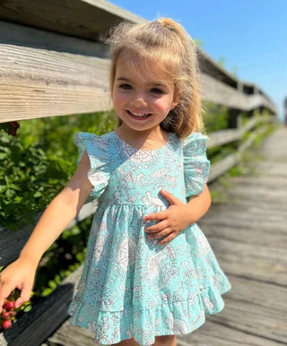 Blue Floral Dress| Isla Holbox - Lindsey Paige