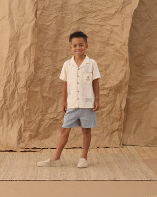 Perry Boys' Marine Gingham Shorts – Classic Coastal Style - Lindsey Paige