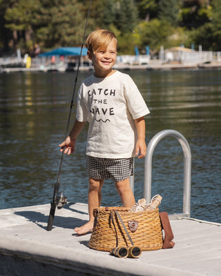 Perry Vintage Black Check Shorts – Classic Gingham Comfort - Lindsey Paige