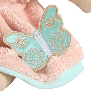 Pia Light Brown Hair with Peach & Blue Dress - Lindsey Paige