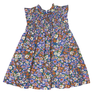Pink Chicken Girls Stevie Dress – True Blue Sketched Floral - Lindsey Paige