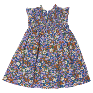 Pink Chicken Girls Stevie Dress – True Blue Sketched Floral - Lindsey Paige