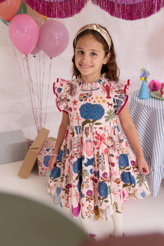 Pink Chicken Jennifer Dress – 20th Anniversary Print - Lindsey Paige