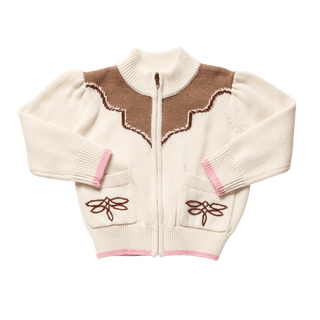Pink Chicken Western Zip Sweater - Lindsey Paige
