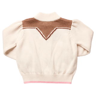 Pink Chicken Western Zip Sweater - Lindsey Paige