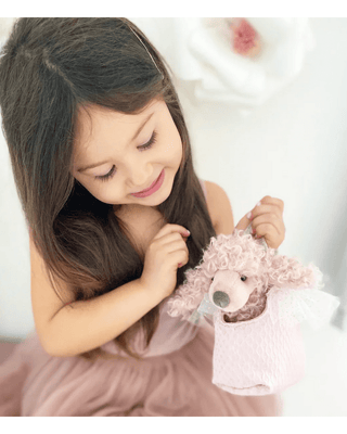 Pink Poodle Plush Toy In Purse Paris - Lindsey Paige