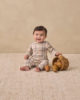 Pocketed Woven Jumpsuit Fall Plaid - Lindsey Paige