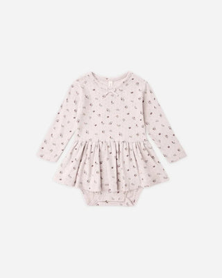 Pointelle Skirted Bodysuit Heart Ditsy - Lindsey Paige