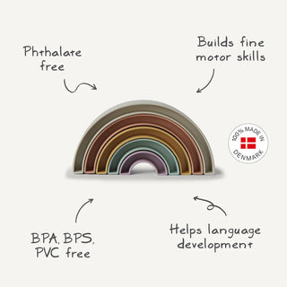 Rainbow Stacker Toy - Tropical - Lindsey Paige