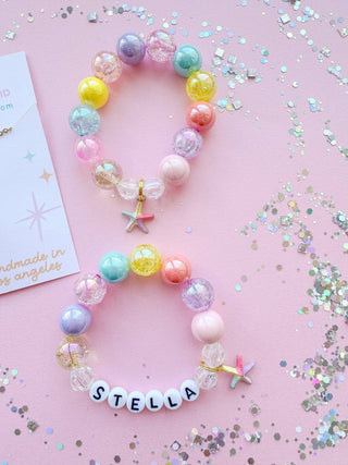Rainbow Starfish Beaded Charm Bracelet : Child 6” - Lindsey Paige