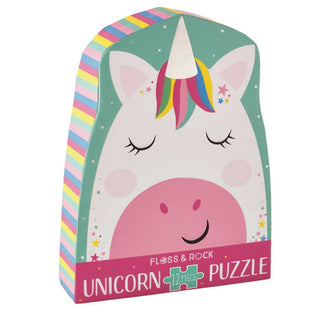 Rainbow Unicorn 12pc Shaped Jigsaw with Shaped Box - Lindsey Paige