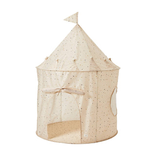 Recycled Fabric Play Tent Castle - Prints: Blueberry Ivory - Lindsey Paige