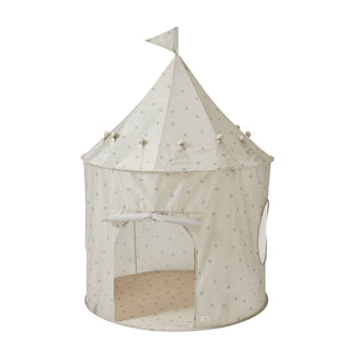 Recycled Fabric Play Tent Castle - Prints: Blueberry Ivory - Lindsey Paige