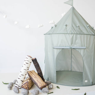 Recycled Fabric Play Tent Castle - Solid Colors: Misty Pink - Lindsey Paige
