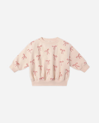 Relaxed Fleece Sweatshirt || Red Bows - Lindsey Paige