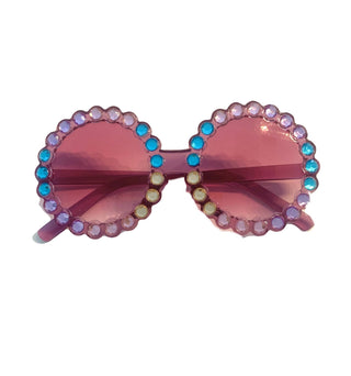 Rhinestone Sunglasses: Pink - Lindsey Paige