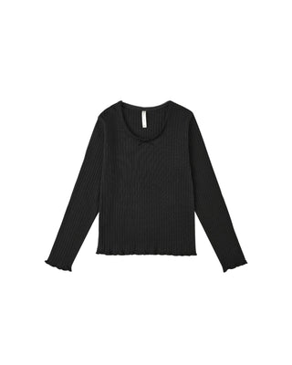 Ribbed Long Sleeve || Black - Lindsey Paige