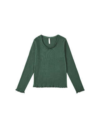 Ribbed Long Sleeve || Green - Lindsey Paige