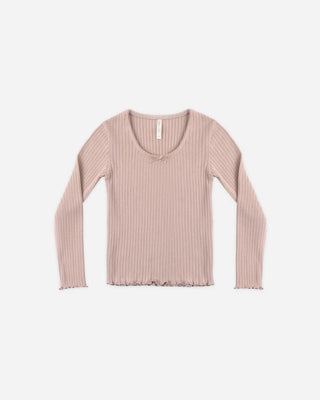 Ribbed Long Sleeve Rosewood - Lindsey Paige