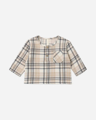 Rory Shirt & Baby Overall Set | Fall Plaid / Midnight - Lindsey Paige