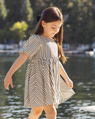 Rose Dress Wavy Stripe - Lindsey Paige
