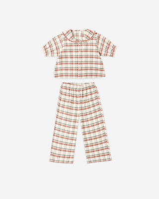 Ruffle Pajamas || Holiday Flannel - Lindsey Paige