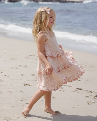 Ruffled Swing Dress Petal Gingham - Lindsey Paige