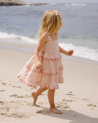 Ruffled Swing Dress Petal Gingham - Lindsey Paige
