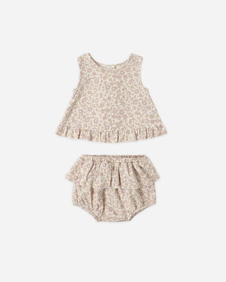Ruffled Tulip Top + Bloomer Set Dahlia - Lindsey Paige